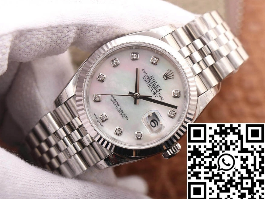 M126234-0019 Dial Rolex Mother-Of-Pearl White Datejust Factory EW 0306